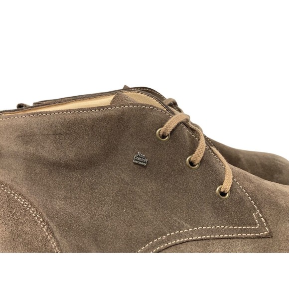 FINN COMFORT Brown Suede Leather Ankle Boots Men's Size 9.5 New - Picture 4 of 11